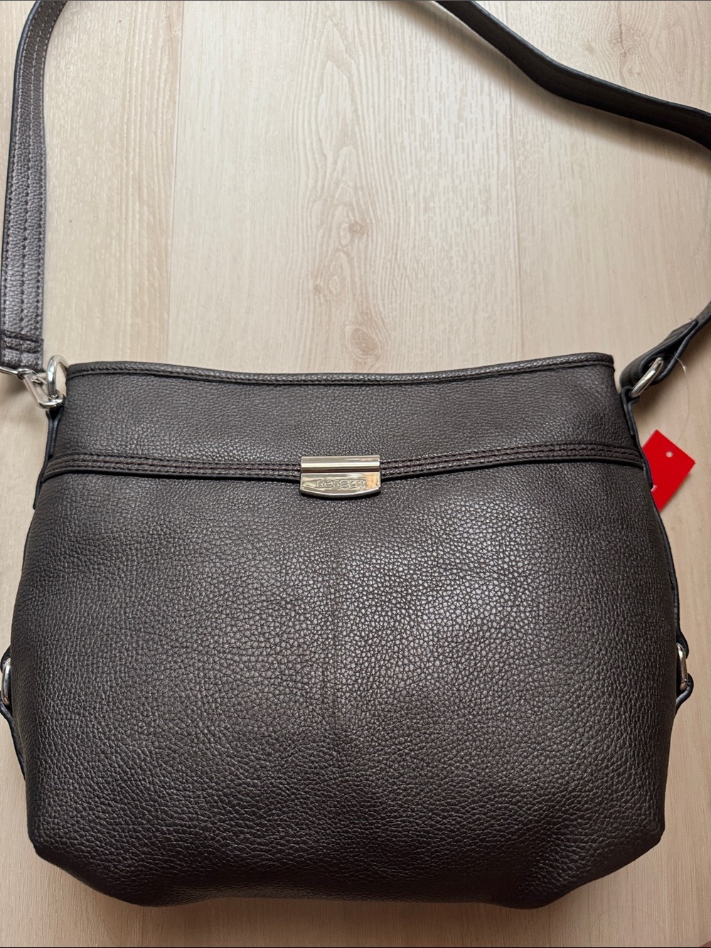 Rosetti Dark Brown Pebbled Crossbody Bag